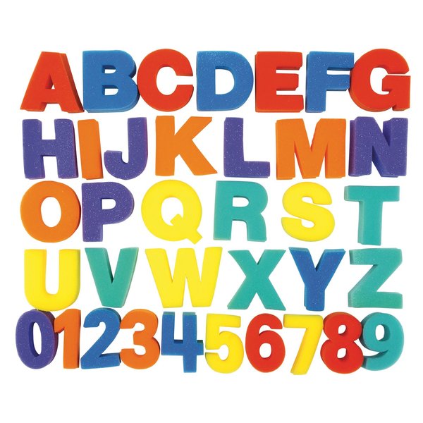 Creativity Street Paint Sponges, Letters & Numbers Set, 3in, 36 Pieces PAC9079